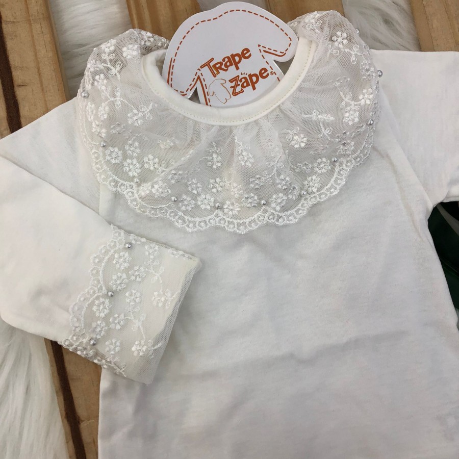   body gola bordada- renda cintilante off 